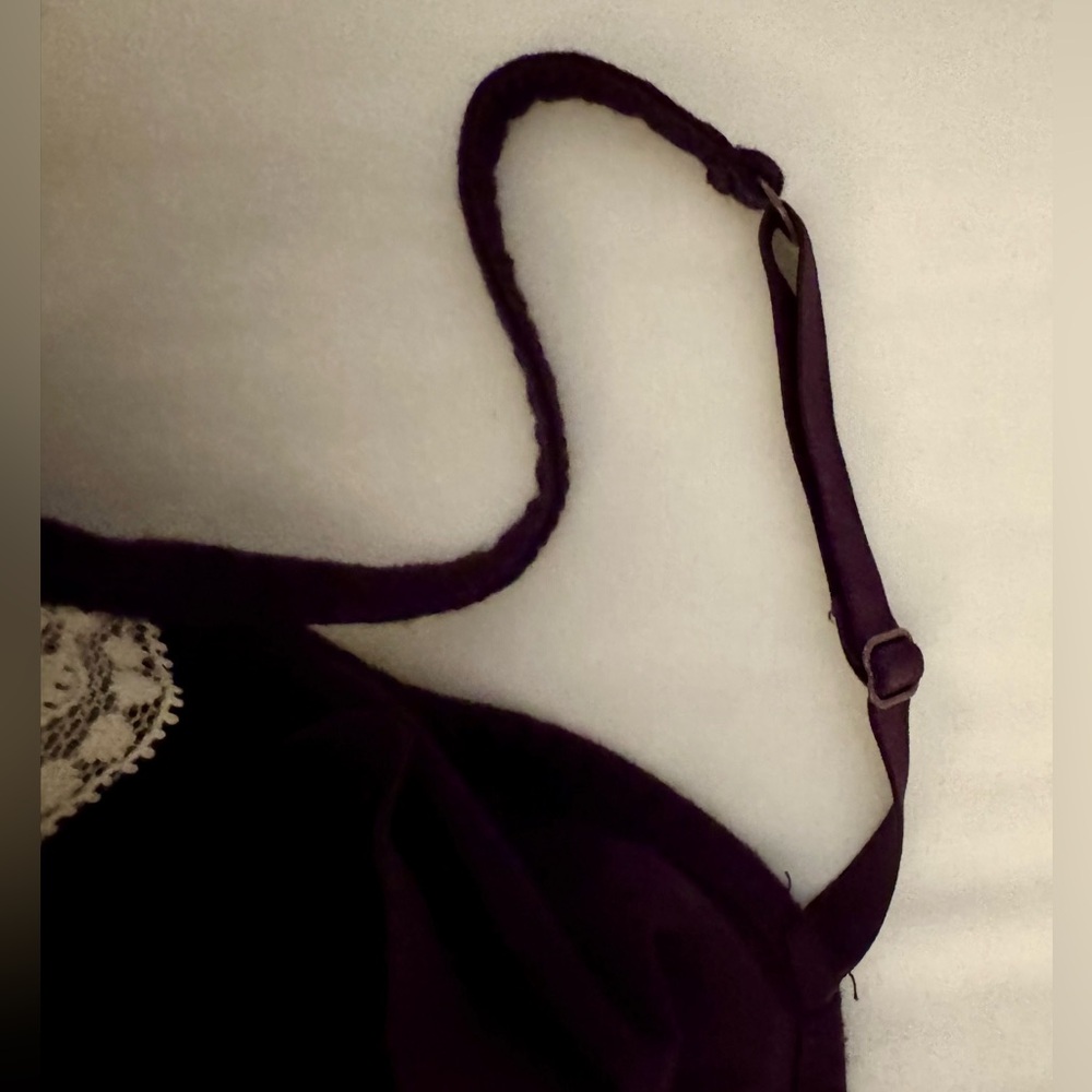 Gillgan & OMalley Women's Tank Top padded Front Purple w/White Sz Medium - Picture 5 of 6